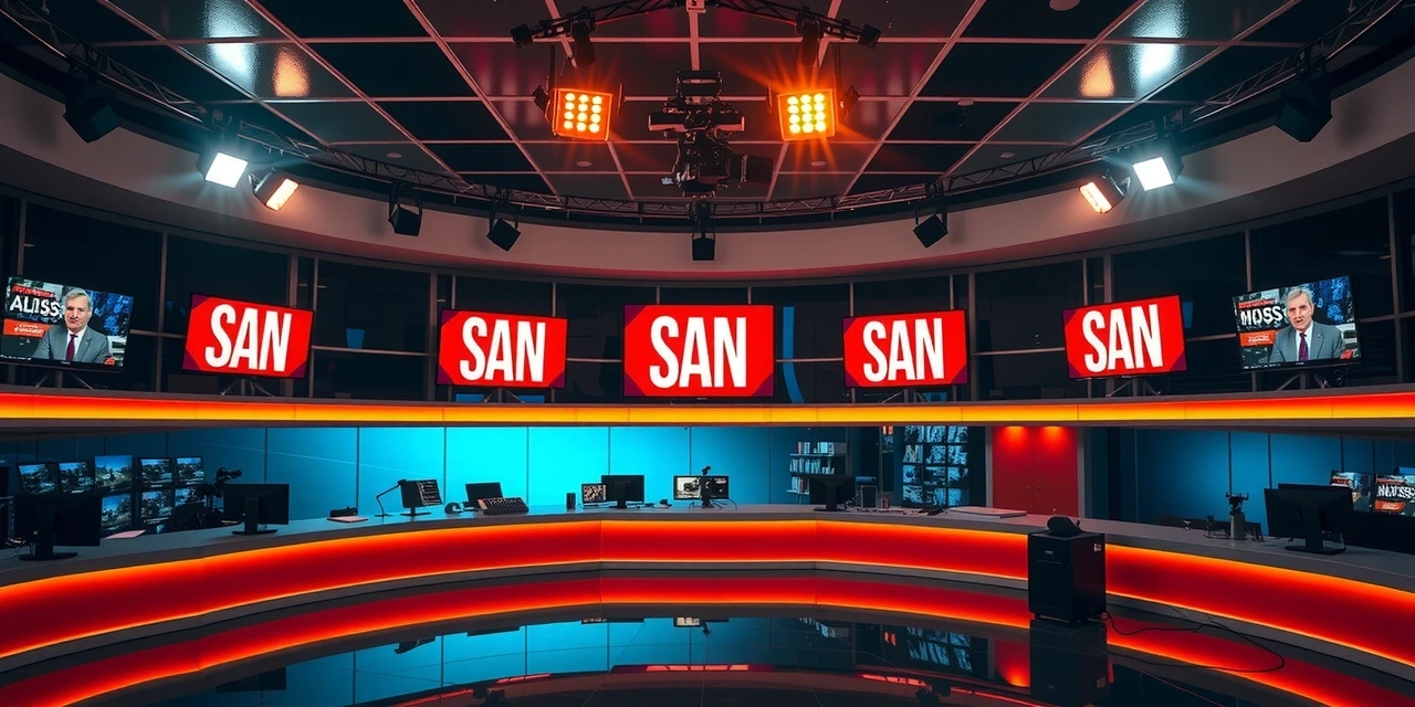 Estudio de noticias moderno